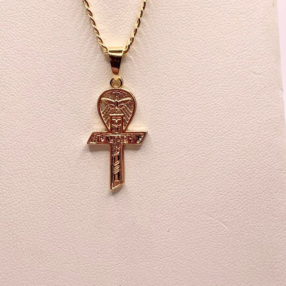 14K Yellow Gold filled Milgrain Religious Baptism - Picture 7 of 7